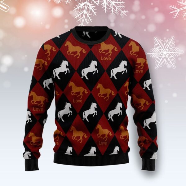 Horse Ugly Christmas Sweater Animal Clothing Festive Clothing Christmas Gift ForHorse Lovers