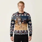 Horse Ugly Christmas Sweater Animal Themed Holiday Apparel Horse Lover Christmas Gifts
