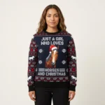 Horse Ugly Christmas Sweater Just A Girl Who Loves Horse Christmas Apparel Xmas Gift ForHer