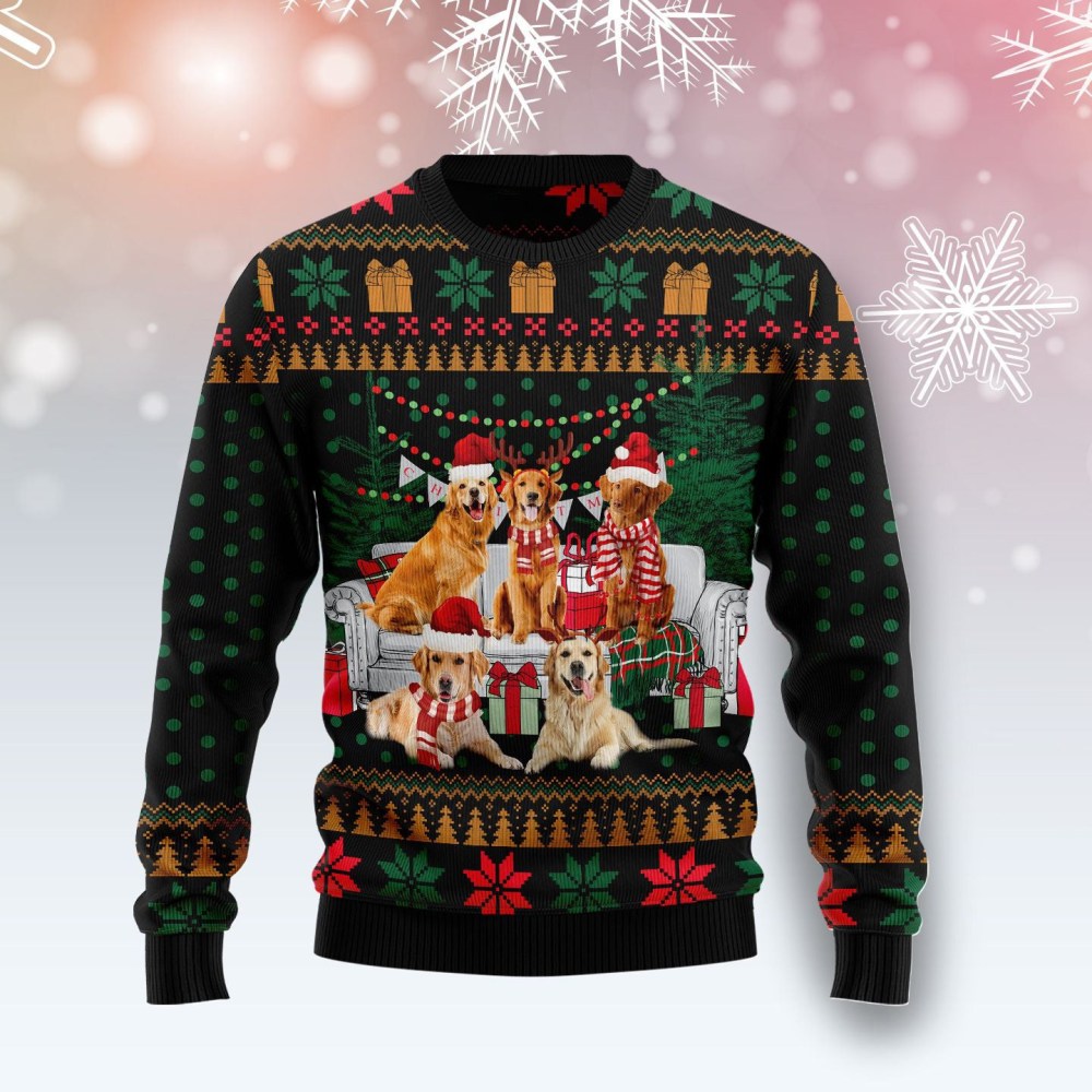 I Am Ready For Christmas Golden Retriever Ugly Christmas Sweater Animal Themed Dog Xmas Present I Am Ready For Christmas Golden Retriever Ugly Christmas Sweater Animal Themed Dog Xmas Present