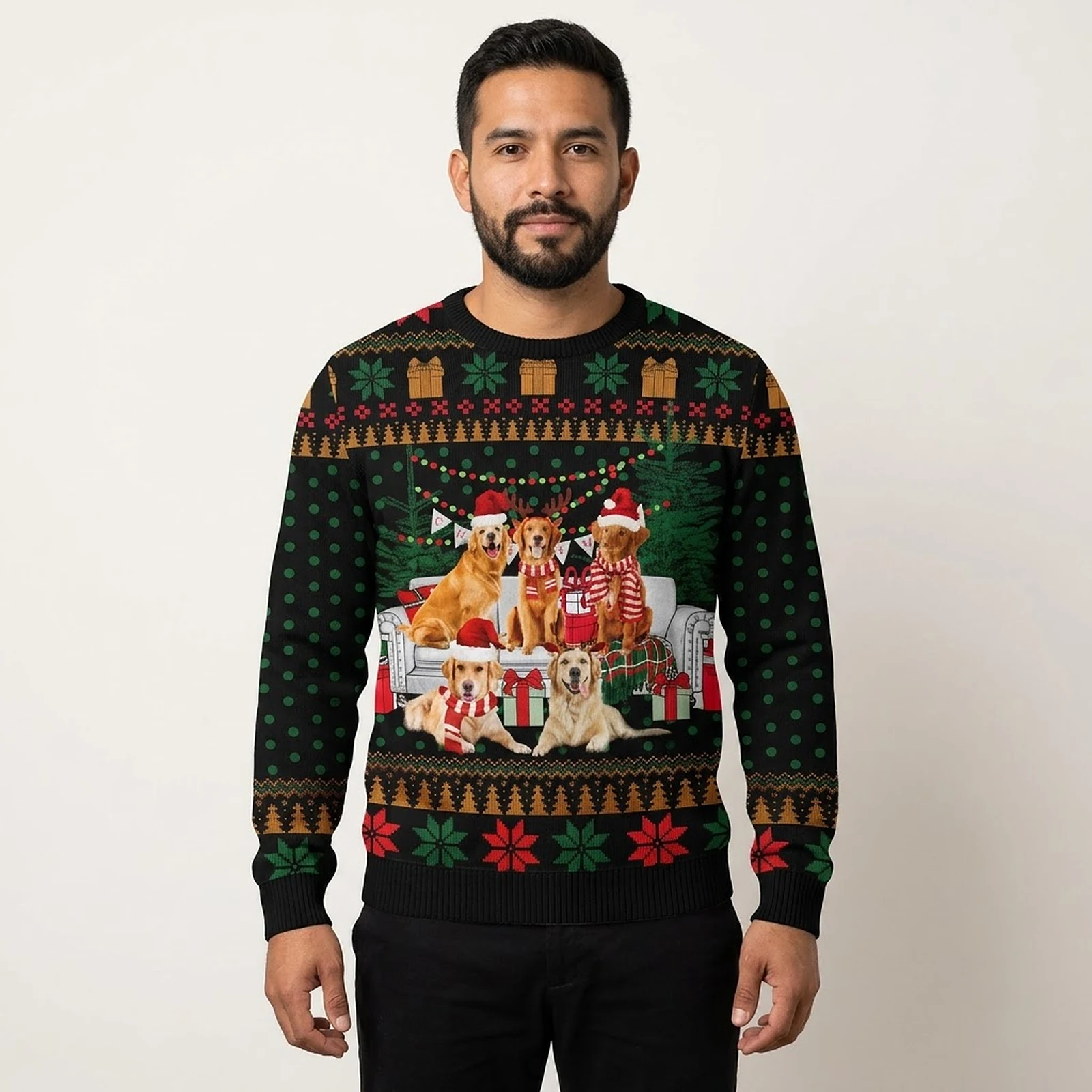 I Am Ready For Christmas Golden Retriever Ugly Christmas Sweater Animal Themed Dog Xmas Present I Am Ready For Christmas Golden Retriever Ugly Christmas Sweater Animal Themed Dog Xmas Present