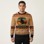I Do What A Want Black Cat Ugly Christmas Sweater Xmas Apparel Cat Themed Gifts