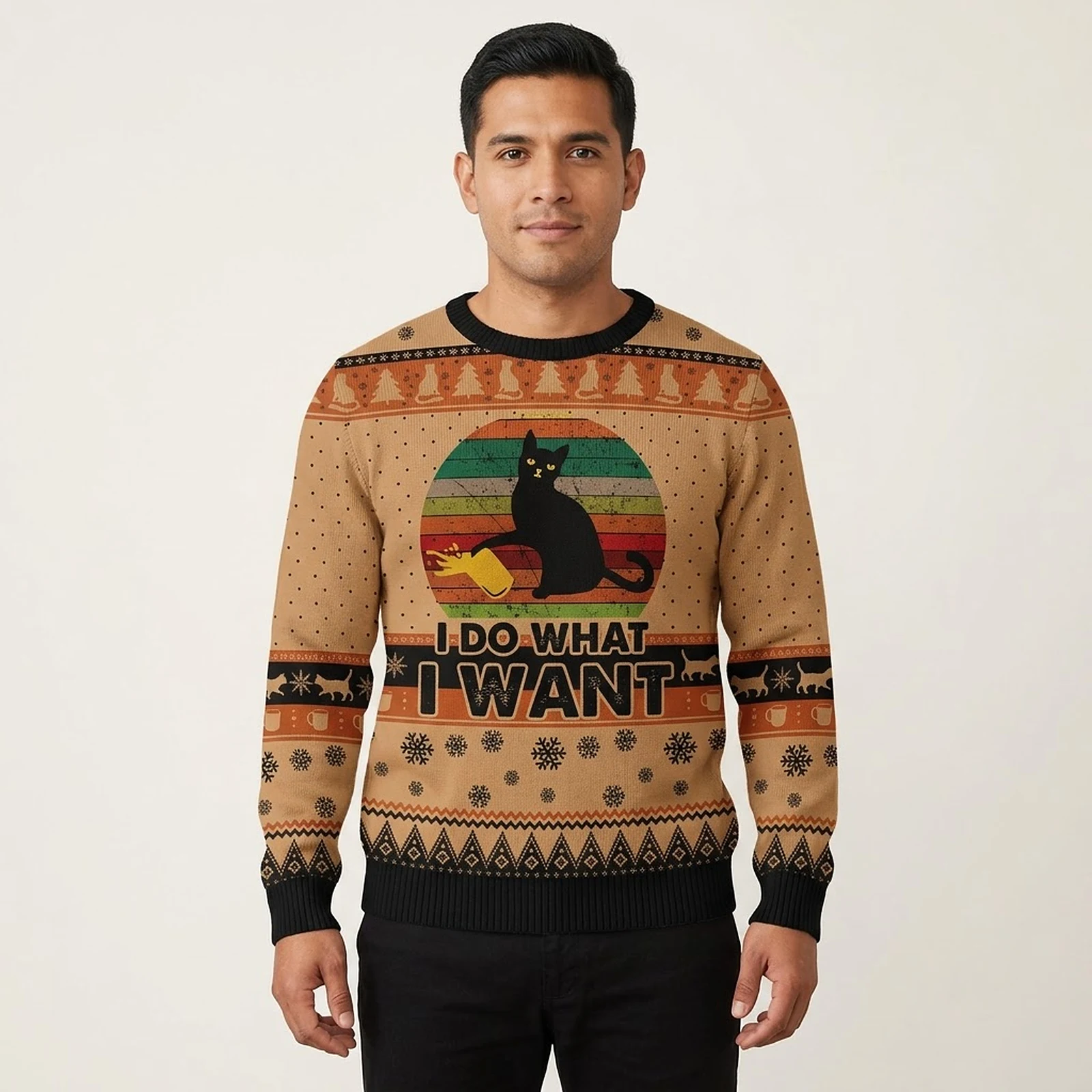 I Do What A Want Black Cat Ugly Christmas Sweater Xmas Apparel Cat Themed Gifts I Do What A Want Black Cat Ugly Christmas Sweater Xmas Apparel Cat Themed Gifts