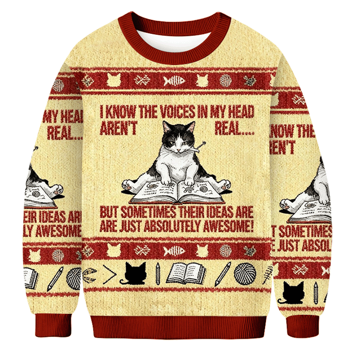 i know the voices in my head arent real cat ugly sweater holiday clothing bookish gifts 1988 8naxd.png i know the voices in my head arent real cat ugly sweater holiday clothing bookish gifts 1988 8naxd.png