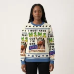 I Must Have H1n1 Cus I’m One Sick Little Piggy Ugly Sweater Festive Wear Pig Lover Christmas Gifts AI Model Photo