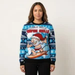 Jingle Bells Surfing Swells Ugly Christmas Sweater Xmas Clothing Secret Santa Gift Ideas