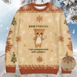 Kitten Contaminated By Radiation Christmas Ugly Sweater Christmas Ideas For Mom AI Model Photo