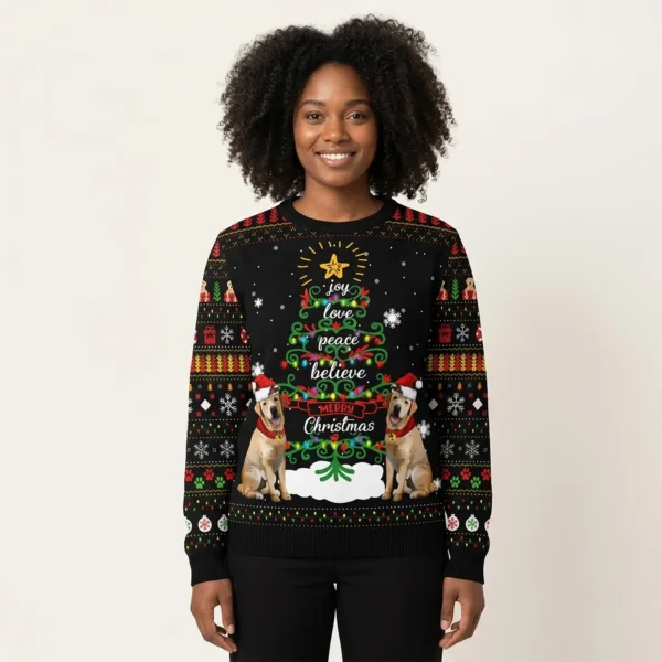 Labrador Retriever Ugly Christmas Sweater Animal Themed Cute Christmas Sweater Gifts