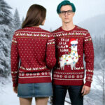 Llama Ugly Christmas Sweater Animal Themed Funny Christmas Sweater Gift ForPet Lovers