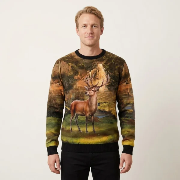 Lovely Deer Ugly Christmas Sweater Nature Vibe Christmas Gift ForDeer Lovers