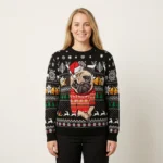 Lovely Pug Ugly Christmas Sweater Dog Design Christmas Gift ForPug Lovers