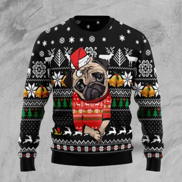 Lovely Pug Ugly Christmas Sweater Dog Design Christmas Gift ForPug Lovers