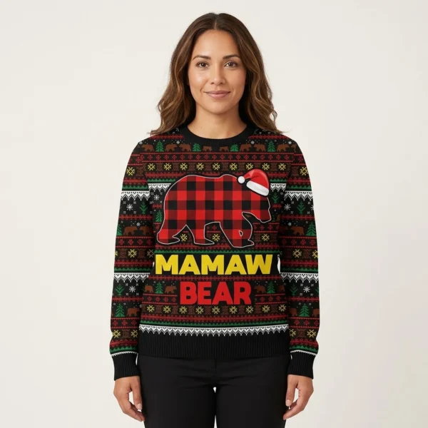 Mamaw Bear Ugly Christmas Sweater Holiday Apparel Christmas Mom Gifts