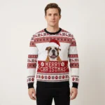 Merry Christmas Bulldog Ugly Christmas Sweater Holiday Apparel Dog Xmas Presents