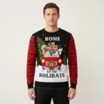 Merry Christmas Golden Retriever And Snowman Ugly Christmas Sweater Warm Clothes For Winter