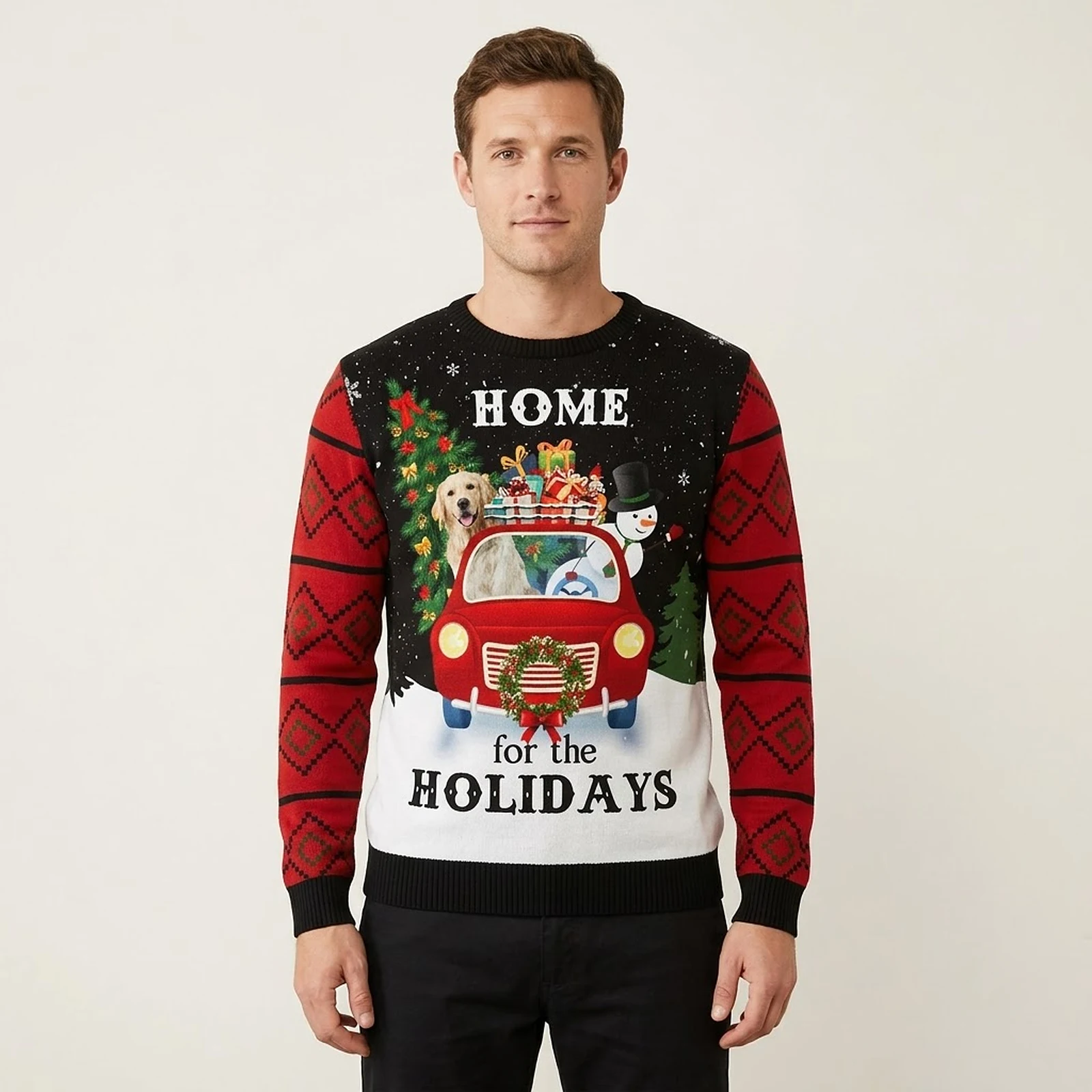 Merry Christmas Golden Retriever And Snowman Ugly Christmas Sweater Warm Clothes For Winter Merry Christmas Golden Retriever And Snowman Ugly Christmas Sweater Warm Clothes For Winter