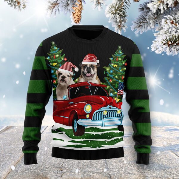 Merry Christmas Pug Ugly Christmas Sweater Animal Themed Xmas Gift ForBulldog Lovers