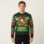 Merry Christmoose Ugly Christmas Sweater Wildlife Clothing Christmas Gift ForMoose Lovers
