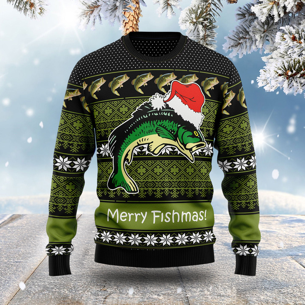 Merry Fishmas Ugly Christmas Sweater Holiday Clothing Christmas Gift ForFishing Lovers Merry Fishmas Ugly Christmas Sweater Holiday Clothing Christmas Gift ForFishing Lovers