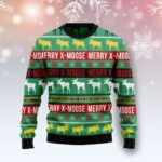 Merry X Moose Ugly Christmas Sweater Animal Sweater Christmas Gift ForMoose Lovers