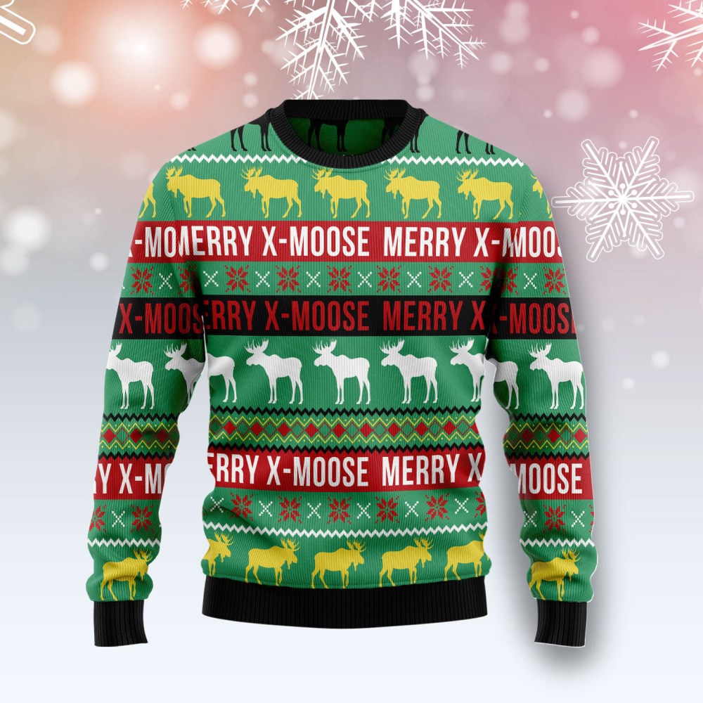 Merry X Moose Ugly Christmas Sweater Animal Sweater Christmas Gift ForMoose Lovers Merry X Moose Ugly Christmas Sweater Animal Sweater Christmas Gift ForMoose Lovers