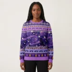 Mystic Cat Beneath The Cosmic Veil Ugly Christmas Sweatshirts Cute Xmas Outfit Cat Mom Gifts