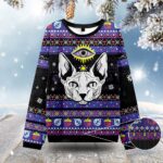 Mystical Cat Ugly Christmas Sweatshirts Nice Christmas Sweaters Gift Ideas For Cat Lovers