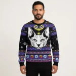 Mystical Cat Ugly Christmas Sweatshirts Nice Christmas Sweaters Gift Ideas For Cat Lovers