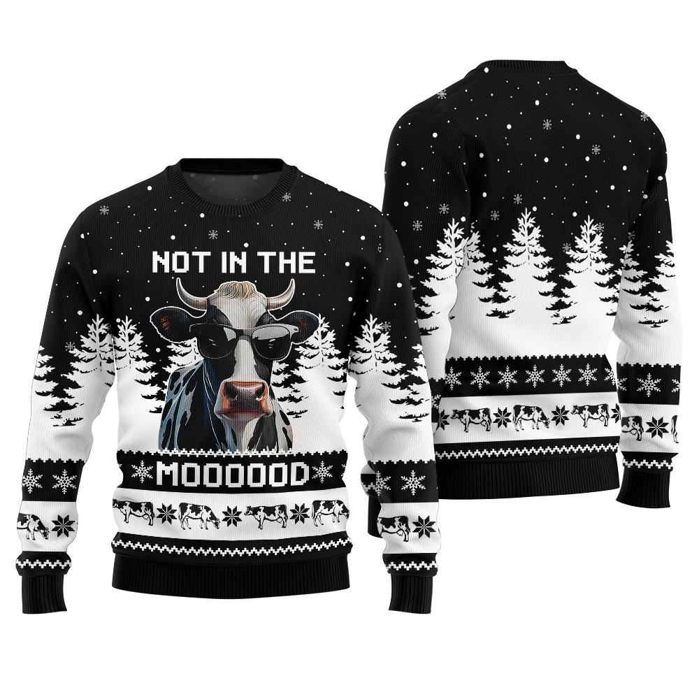 Not In The Mood Cow Christmas Ugly Sweater Unique Holiday Sweater Gift Idea for Loved Ones Not In The Mood Cow Christmas Ugly Sweater Unique Holiday Sweater Gift Idea for Loved Ones