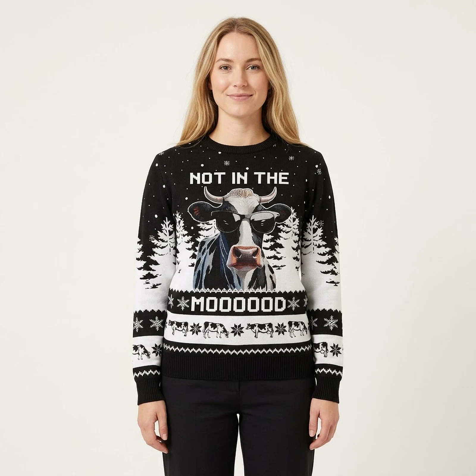 Not In The Mood Cow Christmas Ugly Sweater Unique Holiday Sweater Gift Idea for Loved Ones Not In The Mood Cow Christmas Ugly Sweater Unique Holiday Sweater Gift Idea for Loved Ones