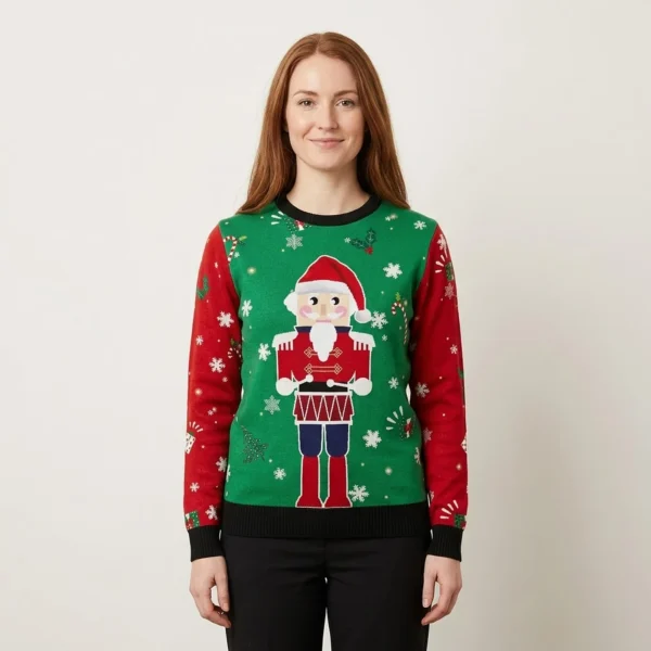Nutcracker Santa Ugly Christmas Sweater Christmas Apparel Cool Xmas Gift Ideas