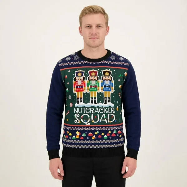 Nutcracker Squad Ugly Christmas Sweater Nutcracker Design Warm Clothes For Winter