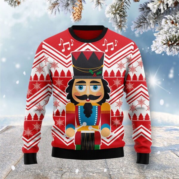 Nutcracker With Drum Ugly Christmas Sweater Winter Clothing Christmas Gift ForHim