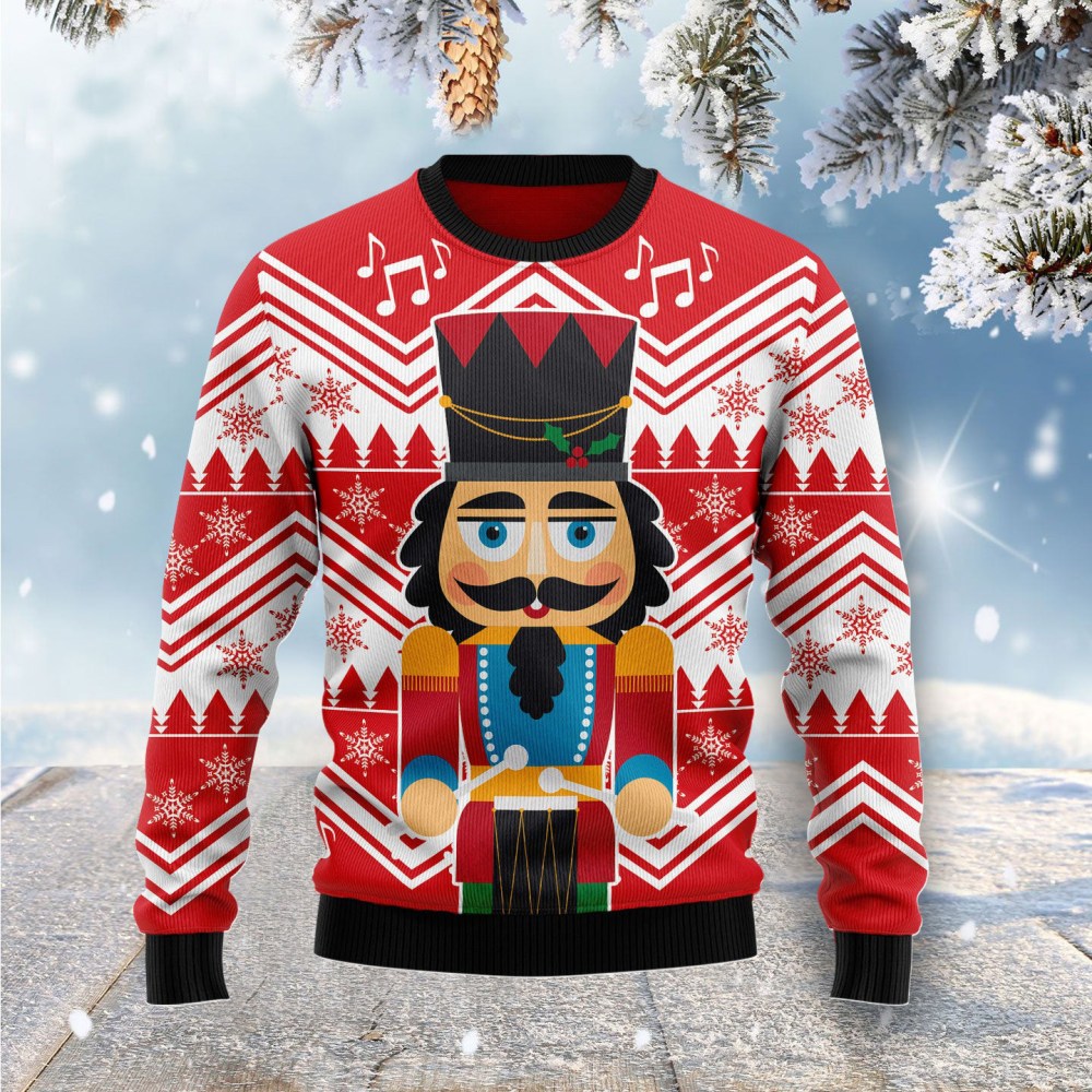 Nutcracker With Drum Ugly Christmas Sweater Winter Clothing Christmas Gift ForHim Nutcracker With Drum Ugly Christmas Sweater Winter Clothing Christmas Gift ForHim