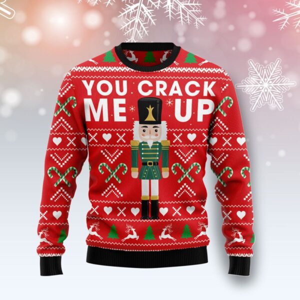 Nutcracker You Crack Me Up Ugly Christmas Sweater Christmas Apparel Xmas Gift Ideas