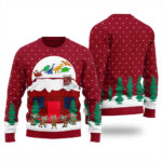 Oh What Fun It Is To Ride Dinosaur Sleigh Womens Ugly Sweater Cute Christmas Sweatshirt for Holiday Spirit