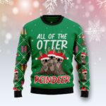 Otter Reindeer Ugly Christmas Sweater Animal Clothing Xmas Gift ForOtter Lovers