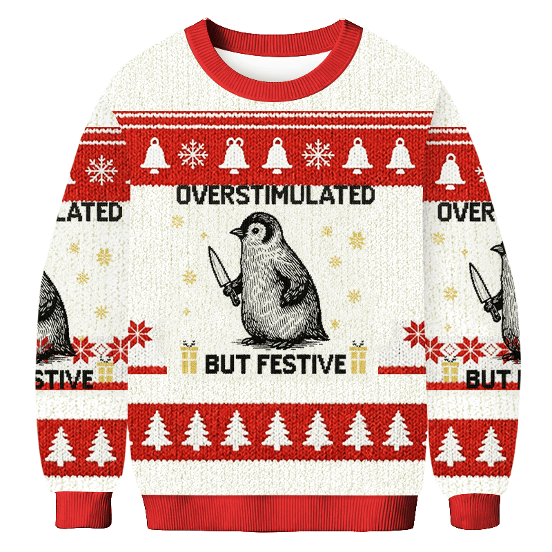 overstimulated but festive christmas ugly sweater winter outfits christmas penguin lover gift 6292 fsjtu.png overstimulated but festive christmas ugly sweater winter outfits christmas penguin lover gift 6292 fsjtu.png