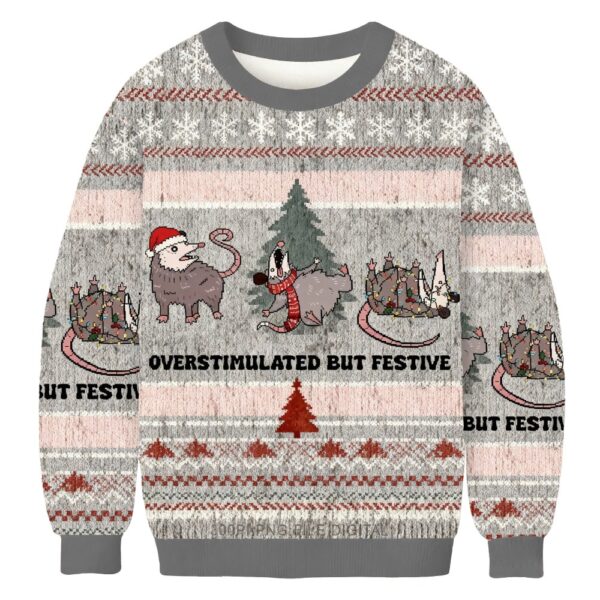 overstimulated but festive possum christmas ugly sweater xmas apparel animal lover presents 7064 feyuz.jpeg