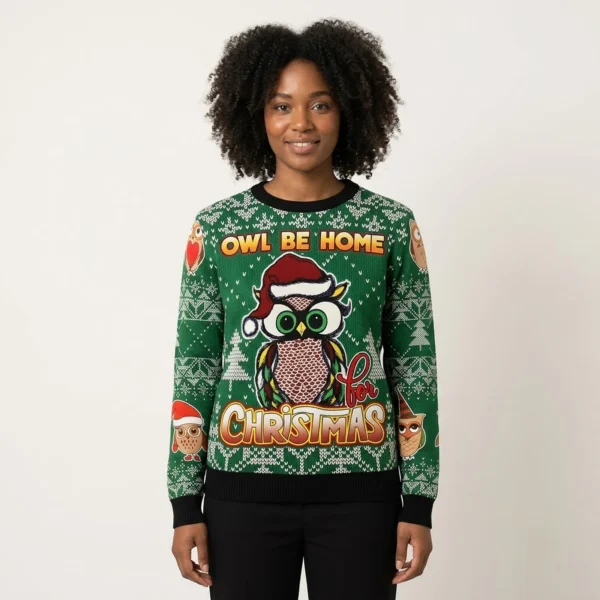 Owl Be Home Ugly Christmas Sweater Winter Clothing Winter Clothing Christmas Gift ForOwl Lovers