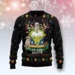 Peace Love Golden Retriever Ugly Christmas Sweater Funny Animal Sweater Best Christmas Gifts