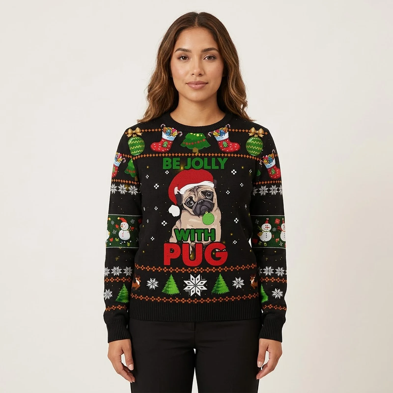 Pug Be Jolly Ugly Christmas Sweater WInter Clothing Pugdog Lovers Xmas Gifts Pug Be Jolly Ugly Christmas Sweater WInter Clothing Pugdog Lovers Xmas Gifts