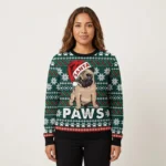 Pug Santa Paws Ugly Christmas Sweater Dog Christmas Sweater Pug Lover Xmas Gifts