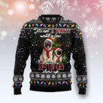 Pug Show Up Ugly Christmas Sweater Holiday Clothing Things For Pug Lovers