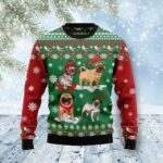 Pug Snow Day Ugly Christmas Sweater Pet Apparel Christmas Pug Lover Gifts