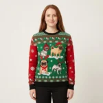 Pug Snow Day Ugly Christmas Sweater Pet Apparel Christmas Pug Lover Gifts