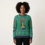 Ramen Loving Cat Christmas Ugly Sweater Animal Themed Christmas Apparel Cat Lover Xmas Gifts AI Model Photo