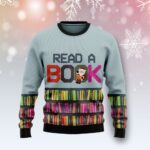 Read A Book Ugly Christmas Sweater Bookish Christmas Sweater Best Gift ForBookworm
