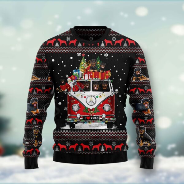 Rottweiler I Love Xmas Ugly Christmas Sweater Winter Clothing Dog Christmas Presents