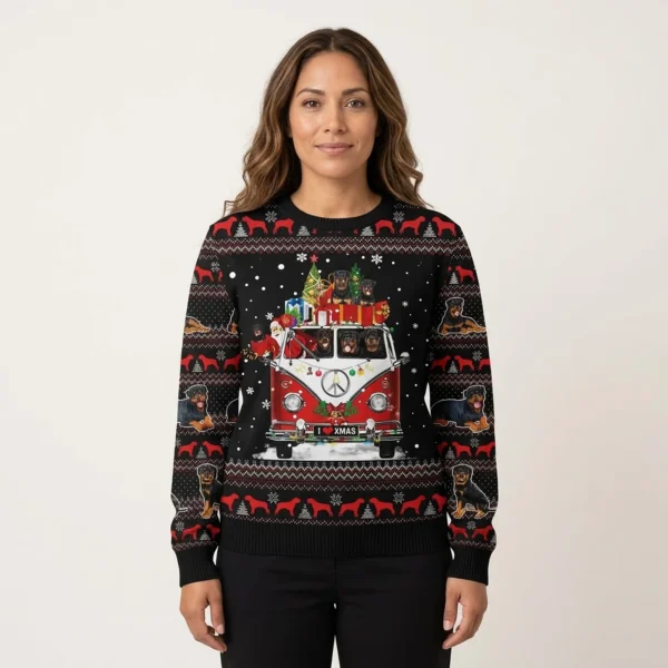 Rottweiler I Love Xmas Ugly Christmas Sweater Winter Clothing Dog Christmas Presents